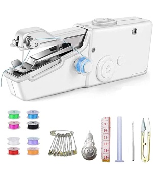 Handheld Cordless Portable White Sewing Machine
